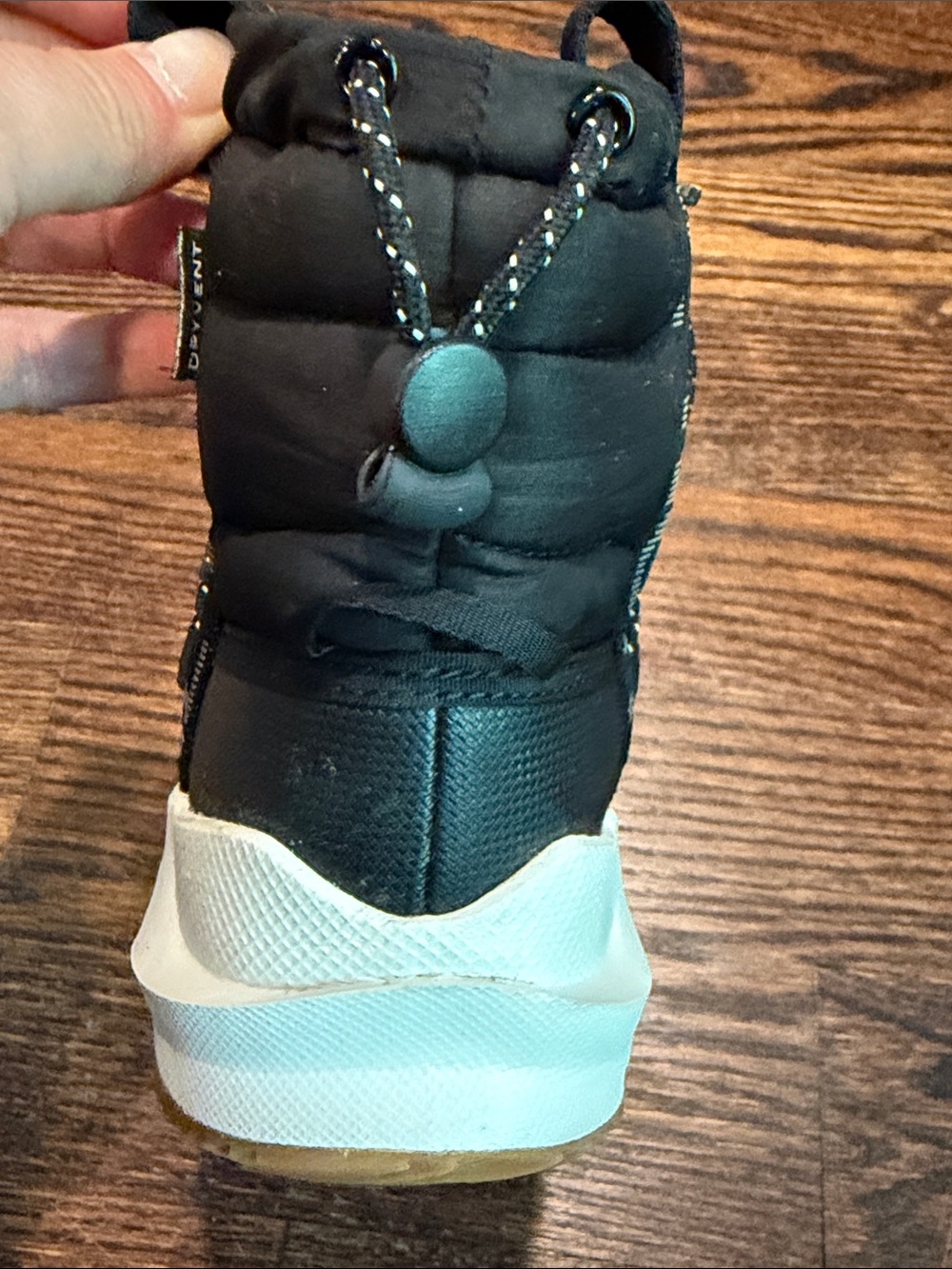 The North Face Black Quilted Lace-Up Winter Boot (244) - Picture 3 of 16